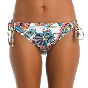 La Blanca Pave The Way Side Tie Hipster Bottom Size Medium